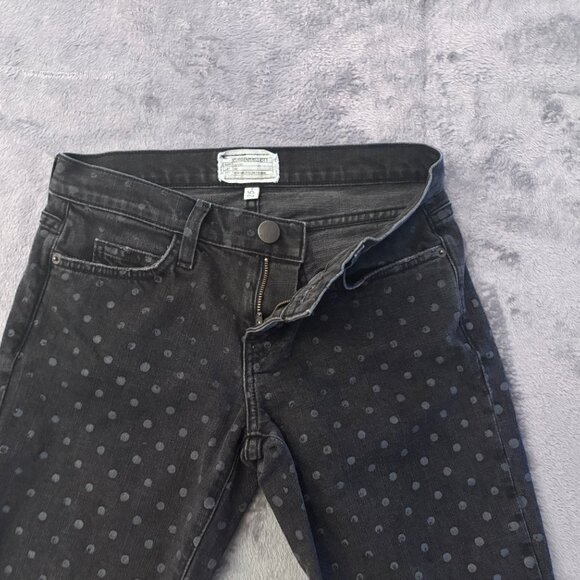 Current/Elliott Jeans Women’s 25 The Stiletto Skinny Black Polka Dot Stretch - Picture 7 of 15